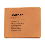 Blank Slate Brotherly Love Wallet – A Special Gift - Leather Wallet - Wallets
