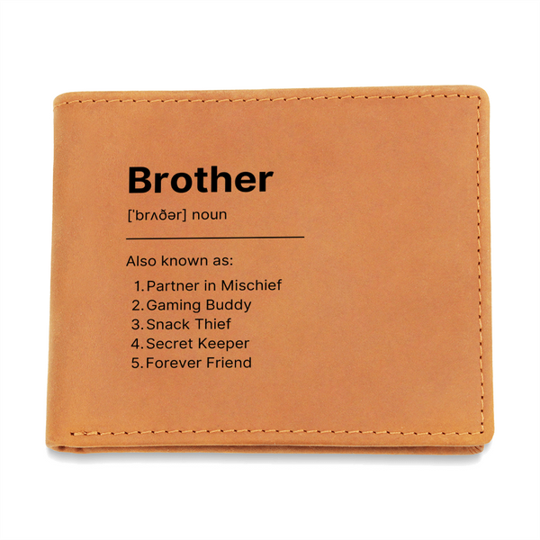 Blank Slate Brotherly Love Wallet – A Special Gift - Leather Wallet - Wallets