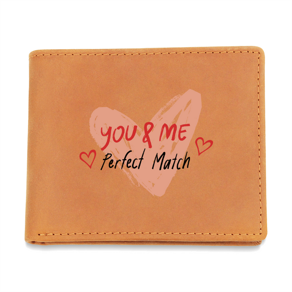 Perfect Match - Romantic Heart Leather Wallet - Leather Wallet - Wallets