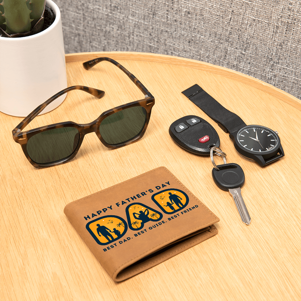 Sunset Walks with Dad – Leather Wallet - - Wallets