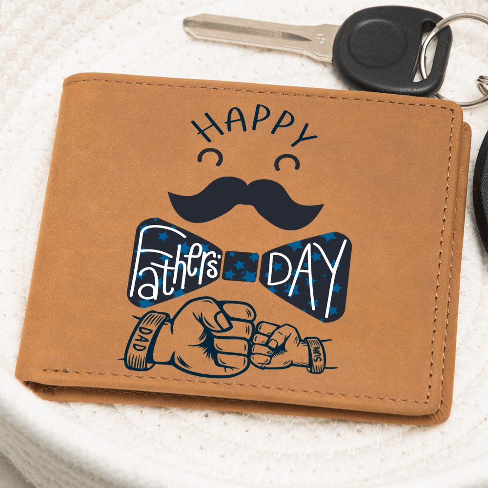 Star Dad – Graphic Leather Wallet Gift - - Wallets