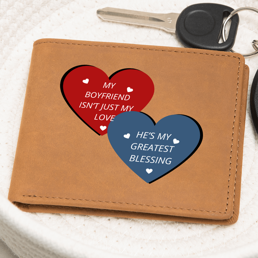 Red & Blue Hearts Boyfriend Wallet – Cherish the Bond - - Wallet