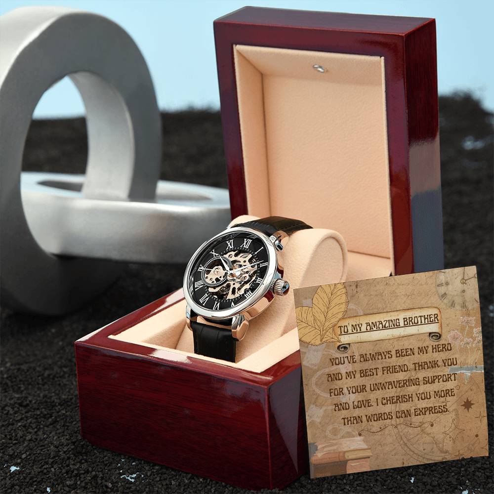 My Amazing Brother - Mechanical Watch with Sentimental Card - - Watches