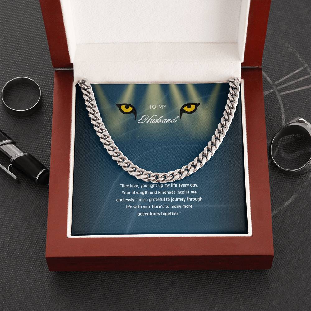 Heartfelt Gift - To My Husband Cuban Link Chain - - Necklaces