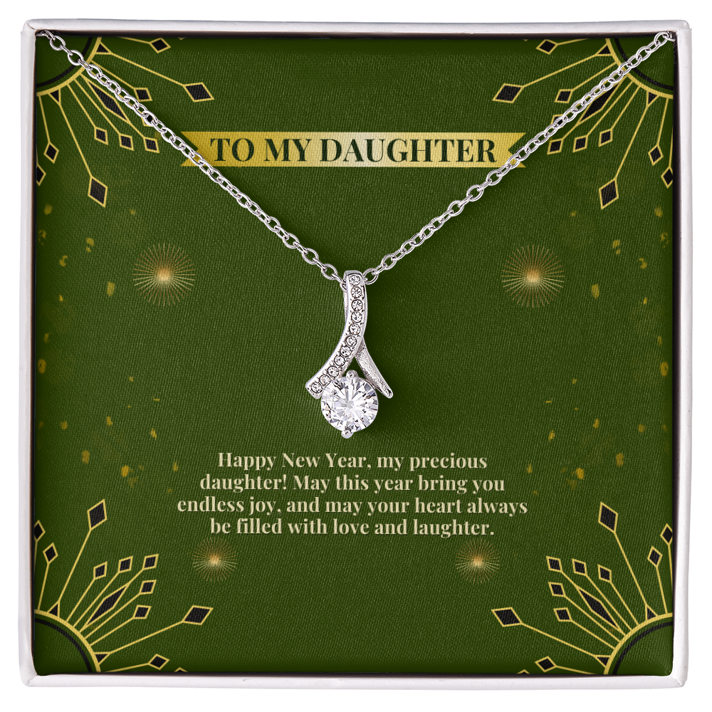 Daughter’s Keepsake – Necklace & Art Print - 14k White Gold Finish Standard Box - Necklaces