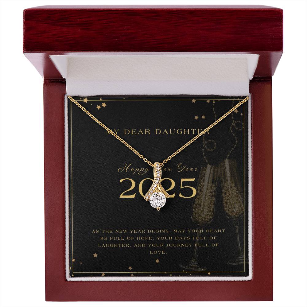 Daughter’s Wish – Necklace & Print Combo - 18K Yellow Gold Finish Luxury Box - Necklaces