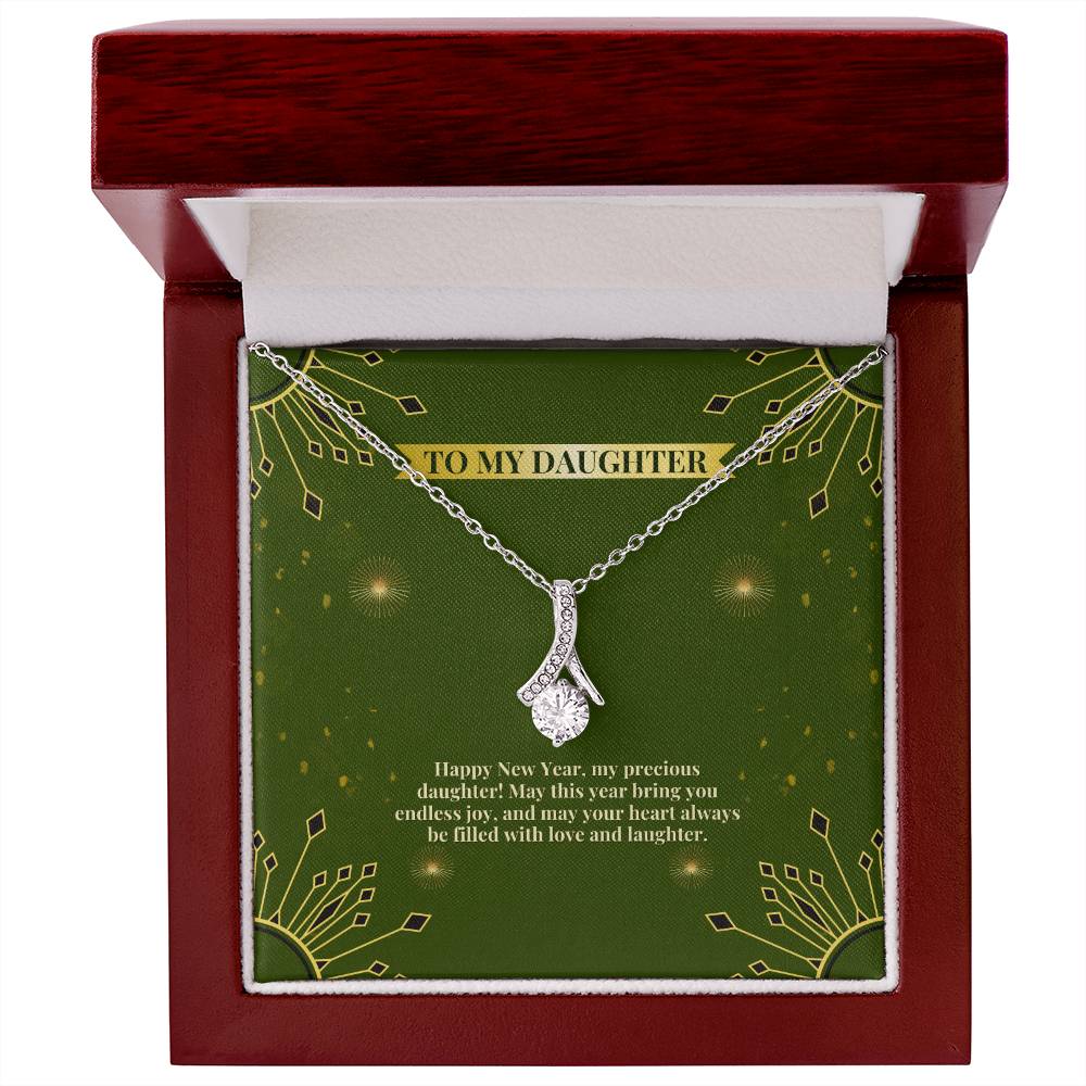Daughter’s Keepsake – Necklace & Art Print - 14k White Gold Finish Luxury Box - Necklaces