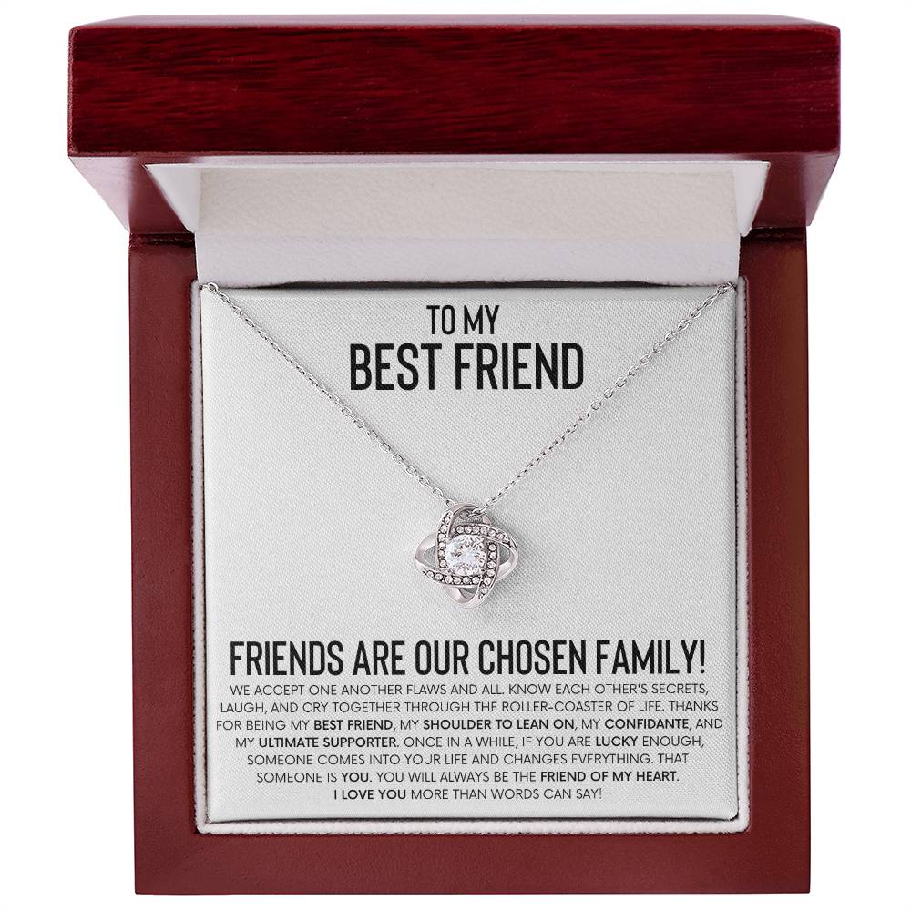 "Forever My Confidante" - Thoughtful Gift for Your Best Friend - 14K White Gold Finish Luxury Box - Jewelry