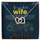 To My Wife – New Year’s Interlocking Hearts - 14k White Gold Finish Standard Box - Necklaces