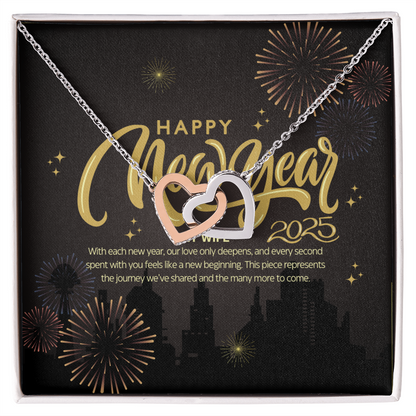 2025 Spark – Hearts Necklace for Her - 14k White Gold Finish Standard Box - Necklaces