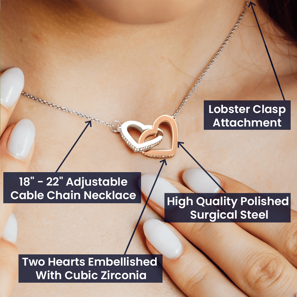 Forever Connected - Father to Daughter Heart Necklace - - Jewelry