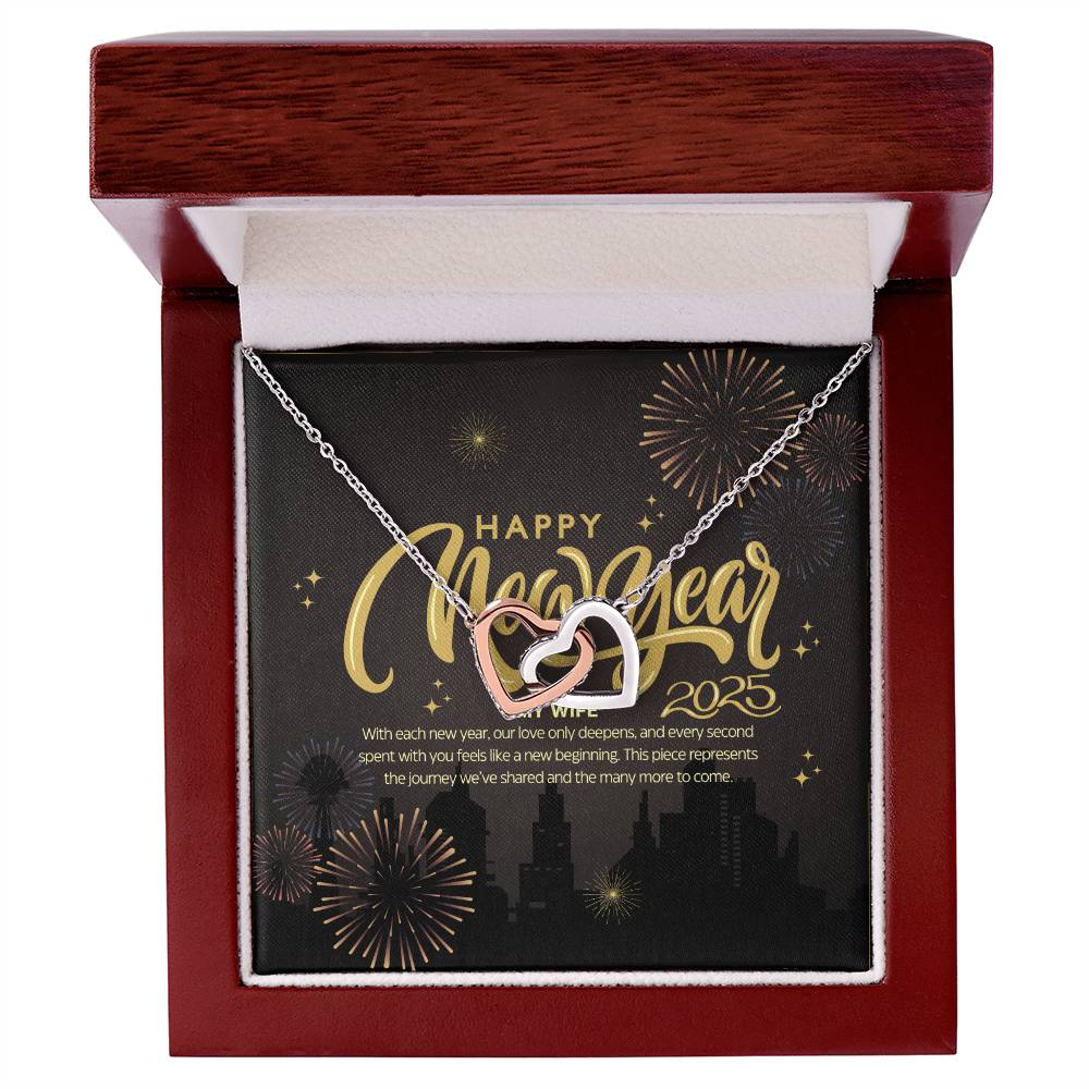 2025 Spark – Hearts Necklace for Her - 14k White Gold Finish Luxury Box - Necklaces