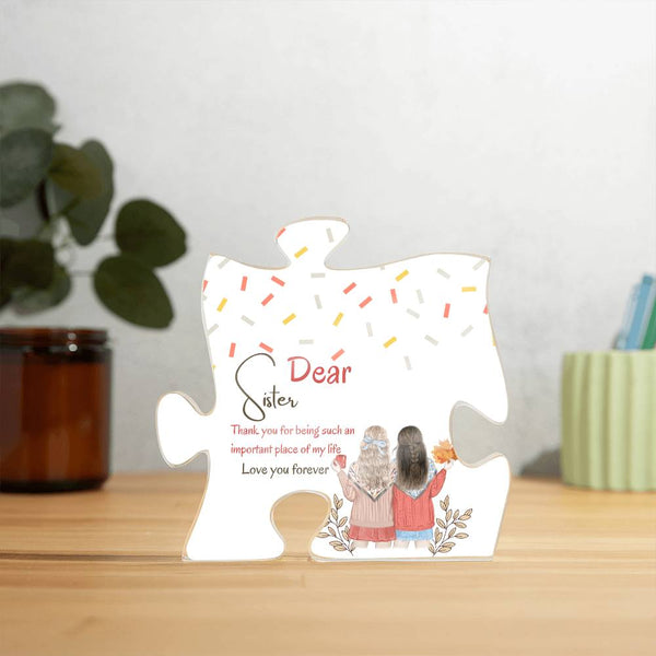 Dear Sister Acrylic Puzzle Plaque – Love You Forever Gift - - Acrylic Prints