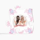 Sister Bonded by Love Acrylic Puzzle Plaque Gift - Acrylic Puzzle - Acrylic Prints
