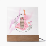 Soul-Tied Sisters Acrylic Plaque – DNA Bond Keepsake Gift - LED Corded Base - Acrylic Prints