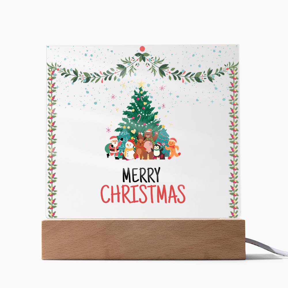 Christmas Tree Magic Acrylic Plaque – Gift Festive Joy - LED Corded Base - Acrylic Prints