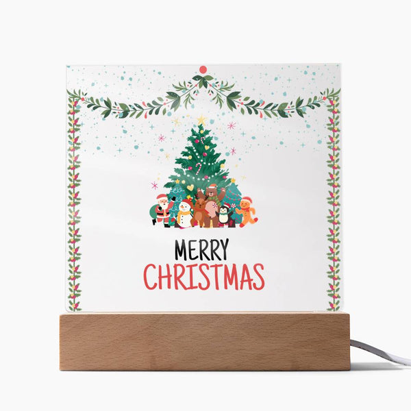Christmas Tree Magic Acrylic Plaque – Gift Festive Joy - LED Corded Base - Acrylic Prints