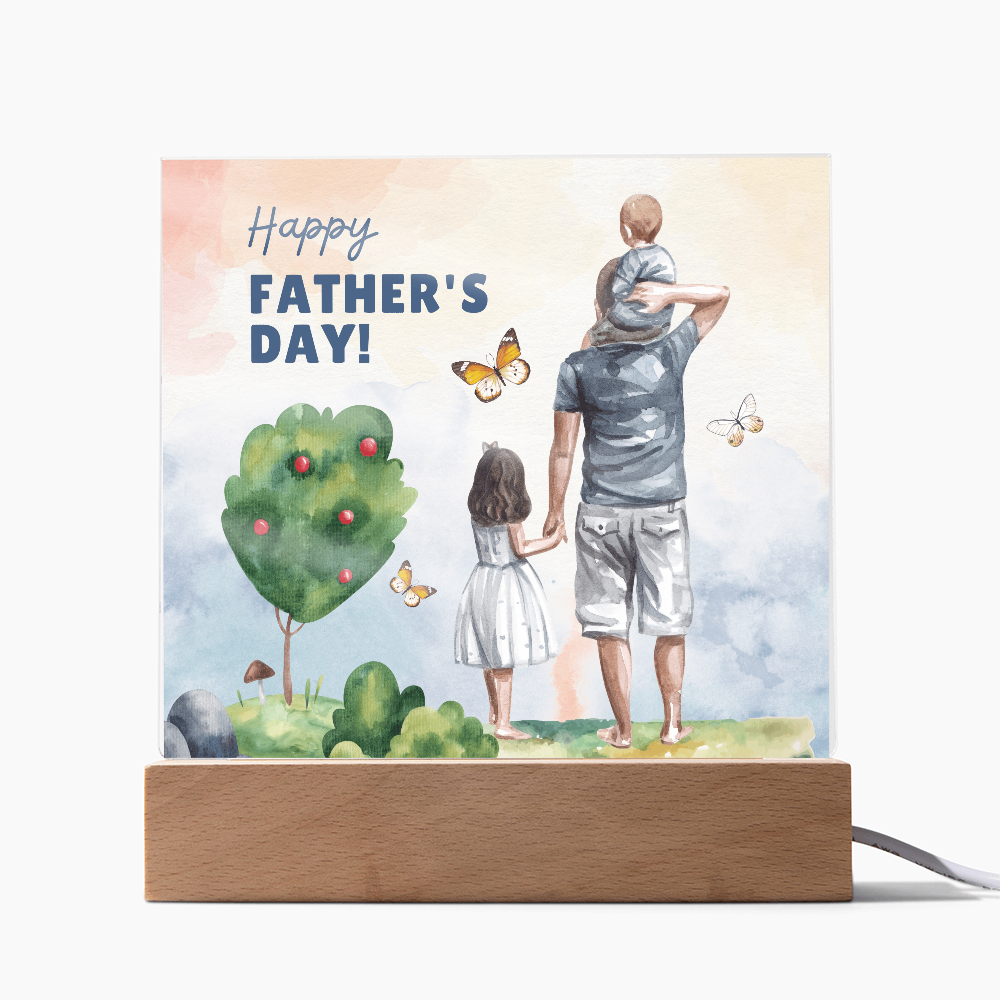 Memory Light Plaque – Father’s Day Edition - LED Corded Base - Acrylic Prints