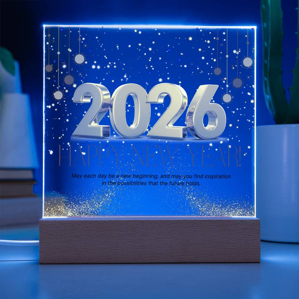Elegant New Year Plaque 2026 – Gift of Memories - - Acrylic Prints