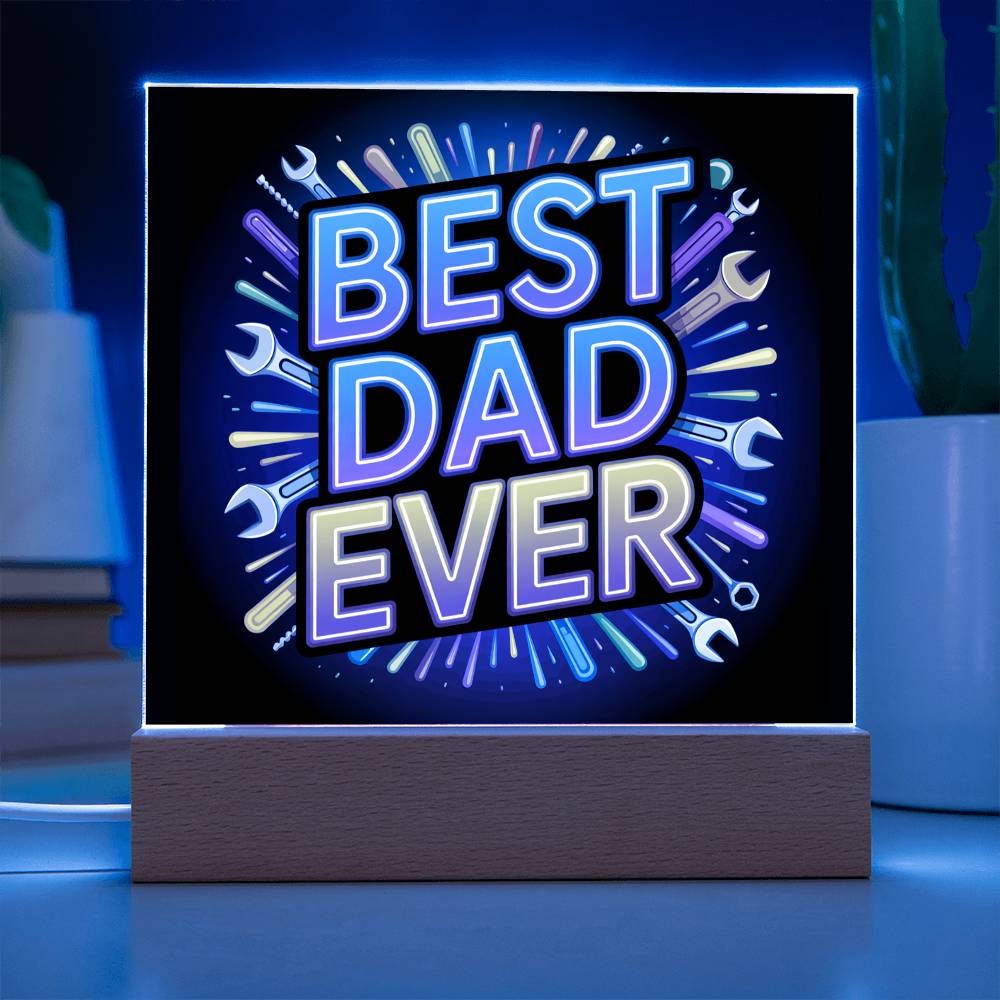 Tool Time Glow – Dad Acrylic Keepsake - - Acrylic Prints