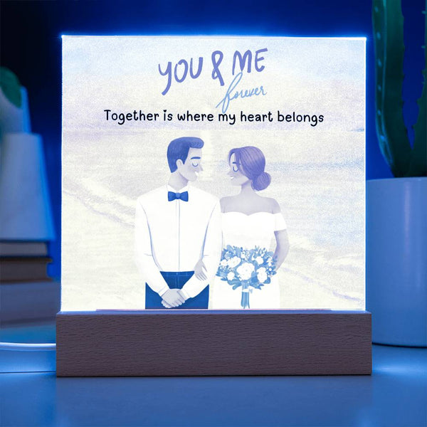 You & Me Forever Acrylic Plaque – Romantic Keepsake - - Acrylic Prints