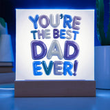 Best Dad Ever – Color Pop Plaque Acrylic - - Acrylic Prints