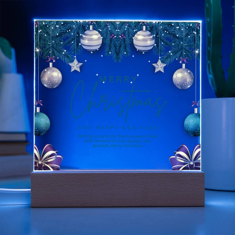 Merry Christmas Acrylic Plaque – Gift of Joy & Warm Wishes - - Acrylic Prints