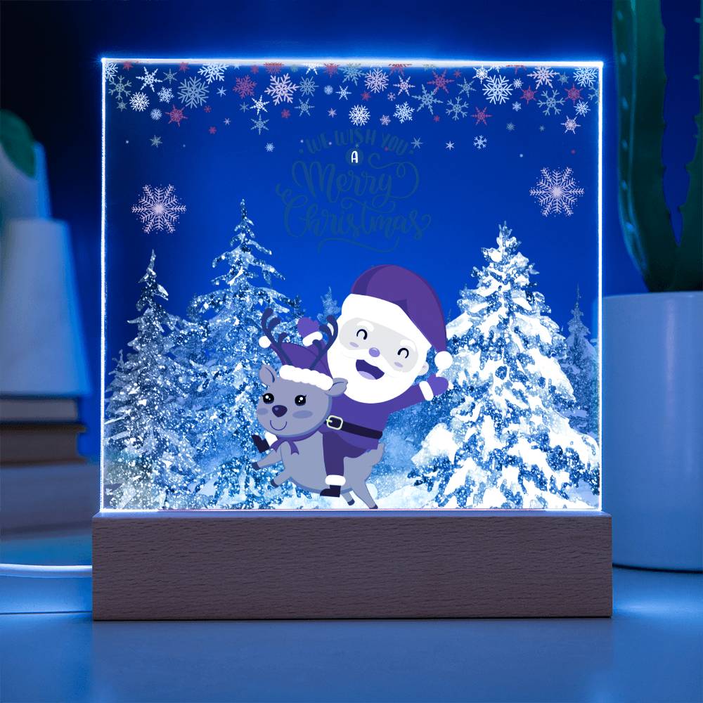 Merry Christmas Ride Acrylic Plaque – Festive Gift Delight - - Acrylic Prints