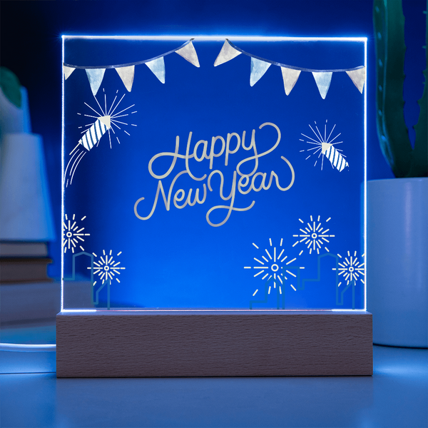 Happy New Year Acrylic Plaque – Festive Gift for 2026 - - Acrylic Prints