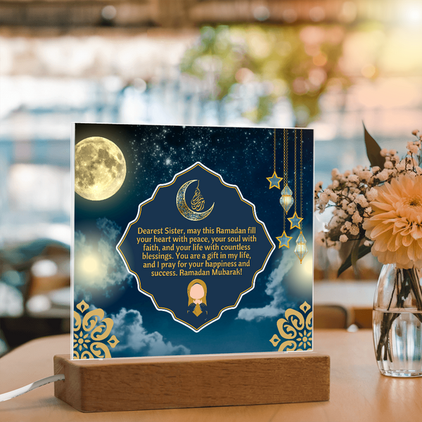 Peace & Blessings - Ramadan Sisterhood Plaque - - Acrylic Prints
