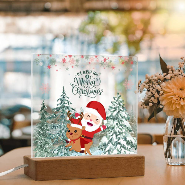 Merry Christmas Ride Acrylic Plaque – Festive Gift Delight - - Acrylic Prints