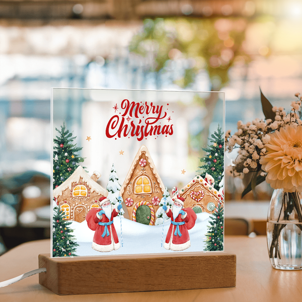 Gingerbread Village Acrylic Plaque – A Sweet Christmas Gift - - Acrylic Prints