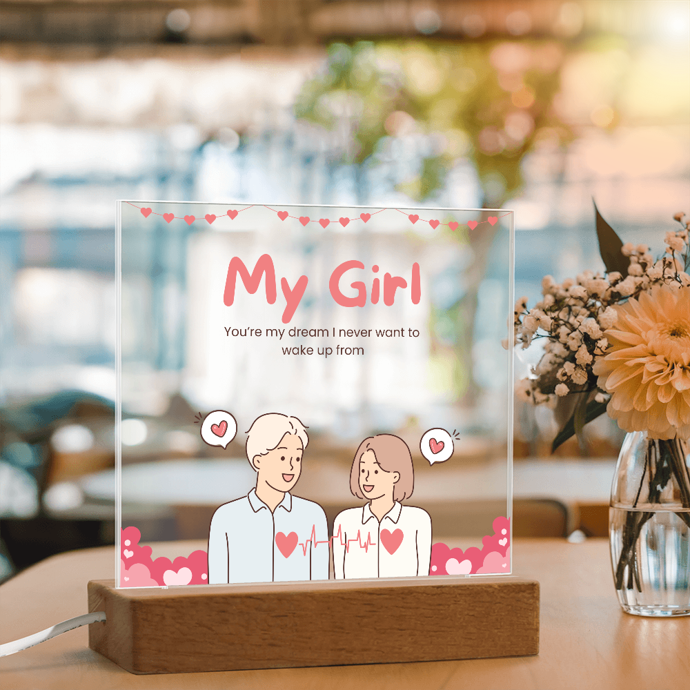 Romantic Keepsake Gift – Square Acrylic Plaque for Love - - Acrylic Prints