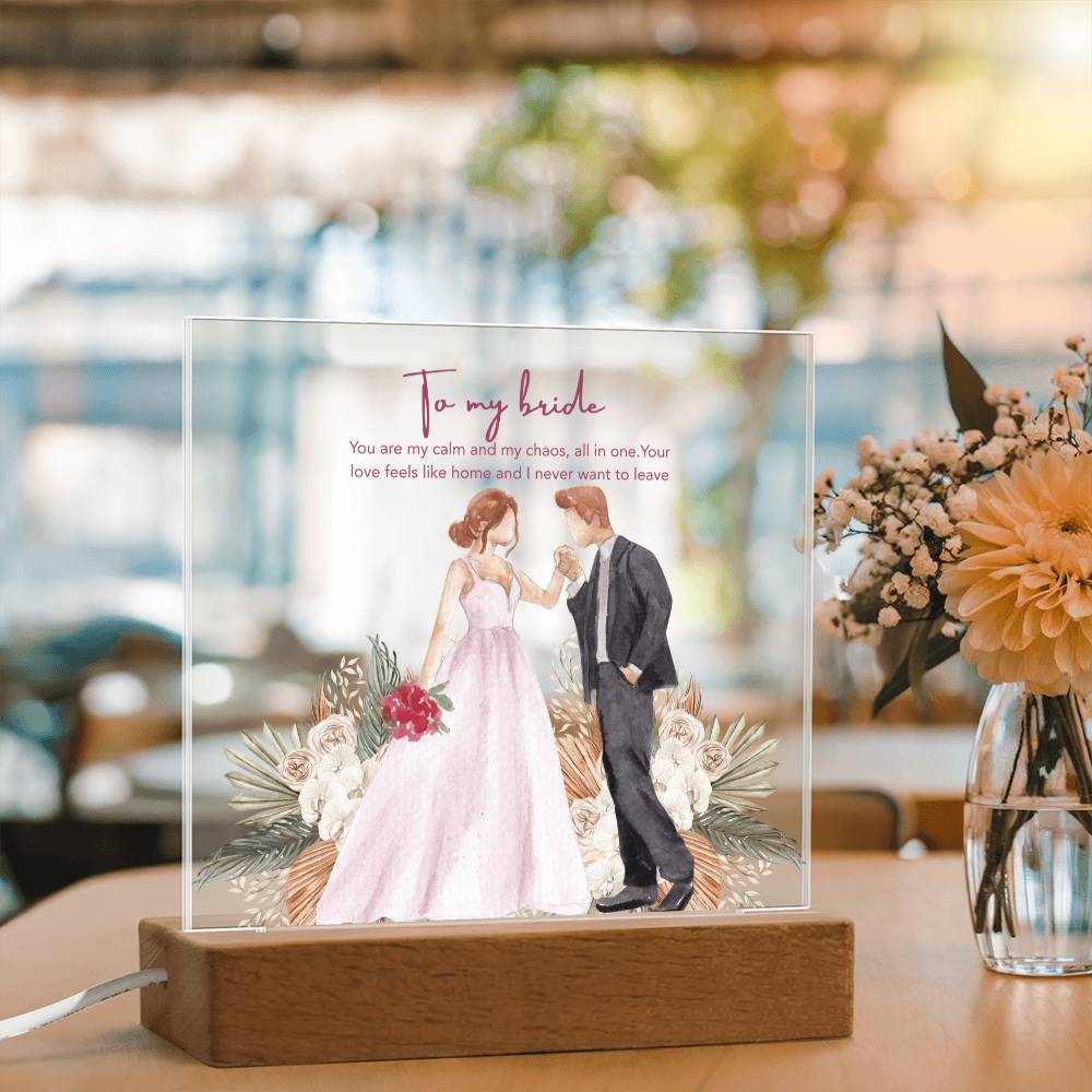 To My Bride Acrylic Plaque – Forever Love Gift - - Acrylic Prints