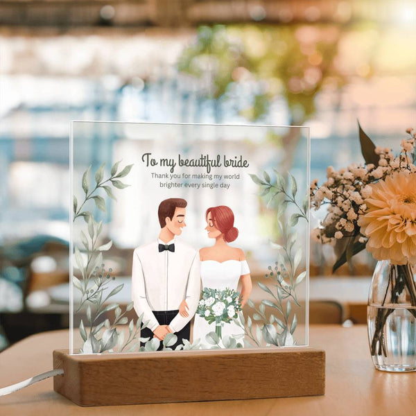 To My Beautiful Bride – Wedding Acrylic Plaque - - Acrylic Prints