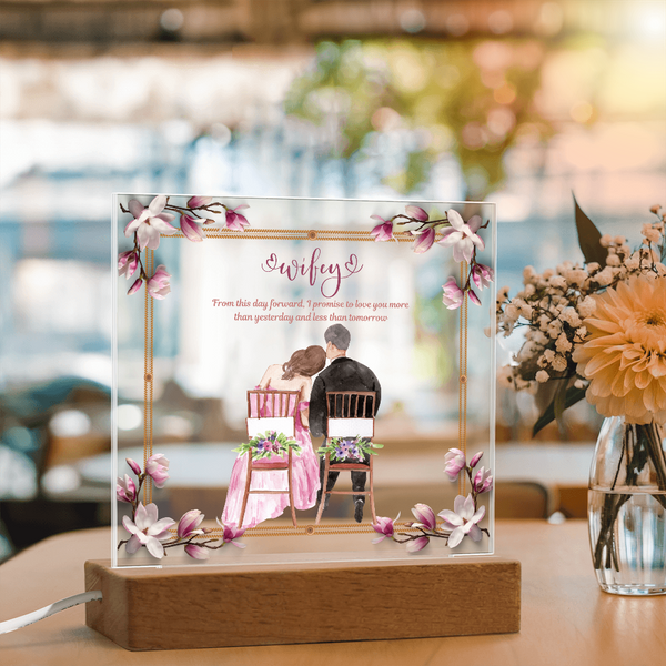Wifey Acrylic Plaque – Romantic Wedding Keepsake - - Acrylic Prints