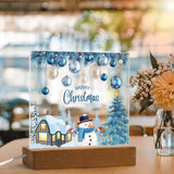 Merry Christmas Acrylic Plaque – Winter Glow Keepsake - - Acrylic Prints