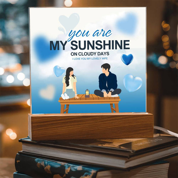 Acrylic Plaque for Wife – You Are My Sunshine Keepsake - - Acrylic Prints