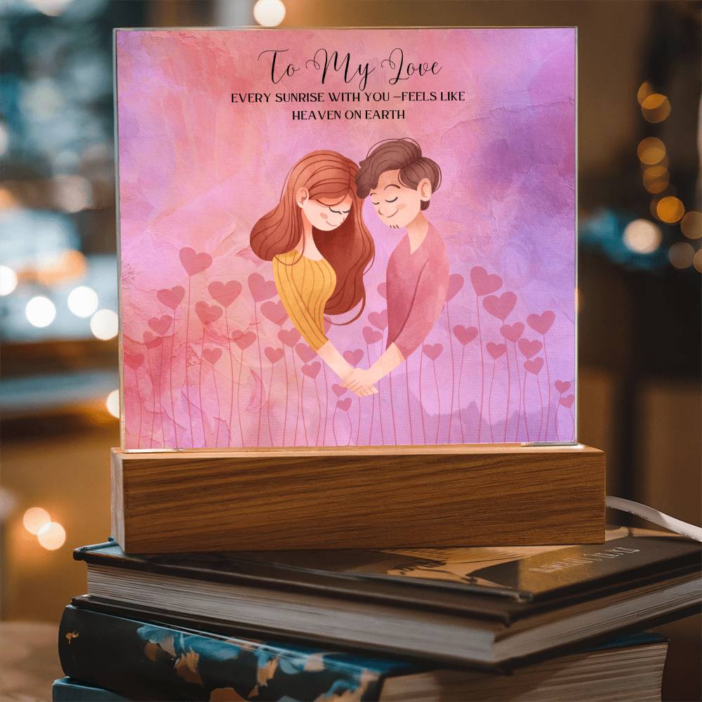 To My Love Square Acrylic Plaque – A Gift from the Heart - - Acrylic Prints