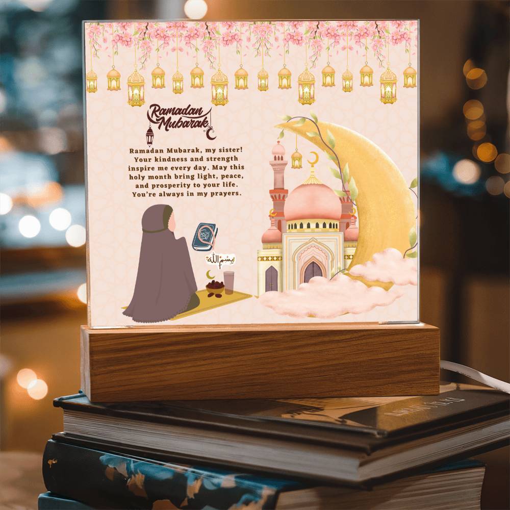 Holy Month Wishes - Quran & Mosque Plaque - - Acrylic Prints