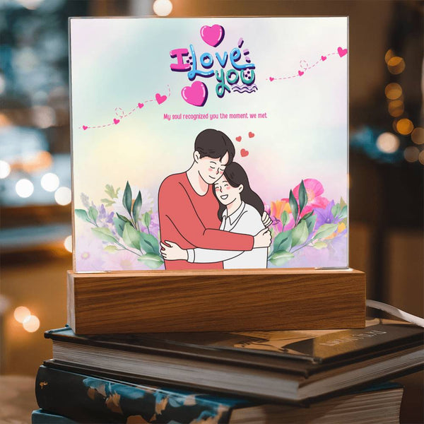 I Love You Acrylic Plaque – Romantic LED Gift for Couples - - Acrylic Prints