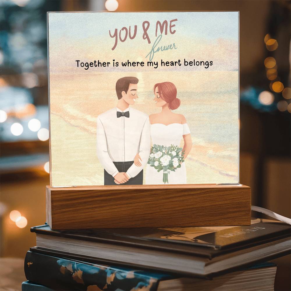 You & Me Forever Acrylic Plaque – Romantic Keepsake - - Acrylic Prints