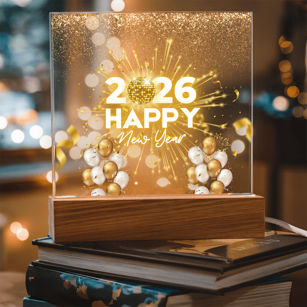 Radiant New Year 2026 Acrylic Plaque – Festive Keepsake - - Acrylic Prints