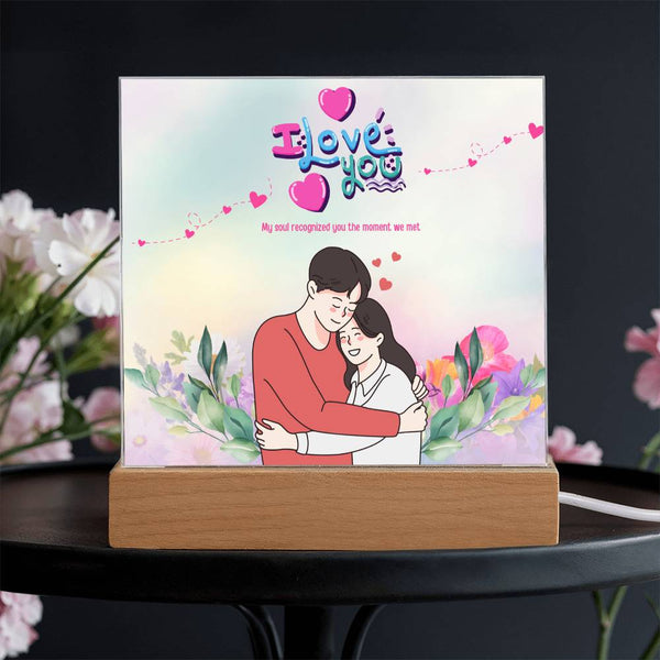 I Love You Acrylic Plaque – Romantic LED Gift for Couples - - Acrylic Prints