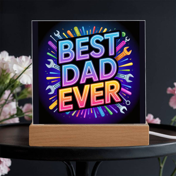 Tool Time Glow – Dad Acrylic Keepsake - - Acrylic Prints