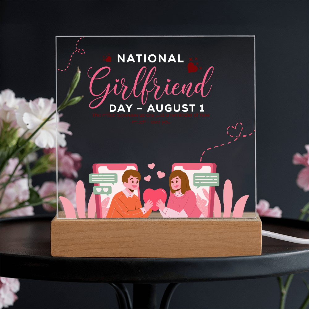 National Girlfriend Day Gift – Square Acrylic Plaque - - Acrylic Prints