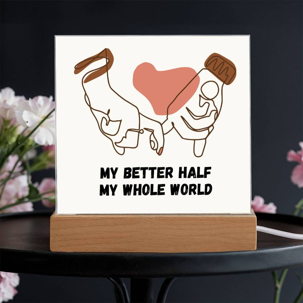 Anniversary Acrylic Plaque – My Better Half Gift - - Acrylic Prints