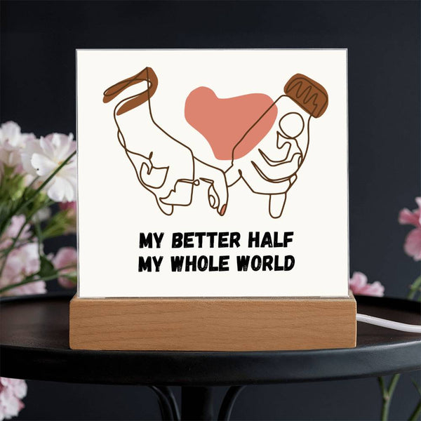 Anniversary Acrylic Plaque – My Better Half Gift - - Acrylic Prints