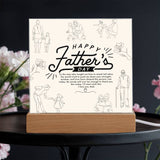 Dad’s Wisdom Lives On – Light-Up Plaque - - Acrylic Prints