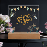 Happy New Year Acrylic Plaque – Festive Gift for 2026 - - Acrylic Prints